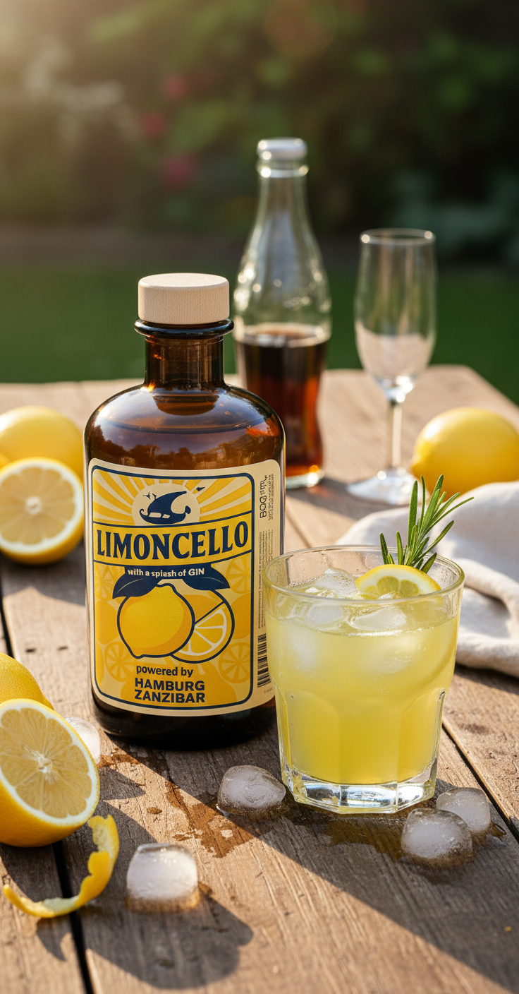 Limoncello mit Gin. Unser Sommer in der Flasche